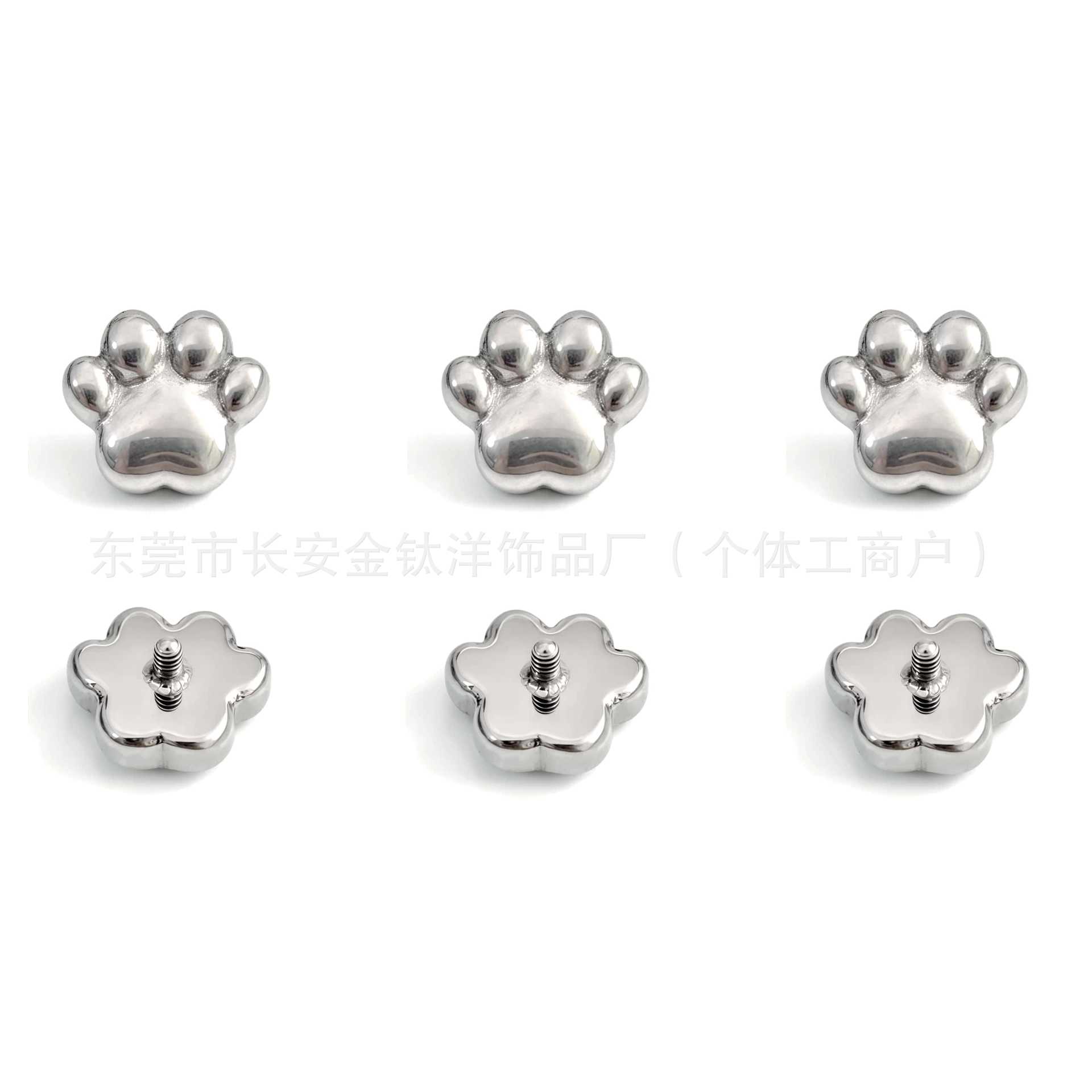 F136 Titanium Smooth Claw Animal Ear Studs Nose Studs Ear Bone Studs Cochlear Studs G23 Titanium Alloy Body Piercing Jewelry - Image 2