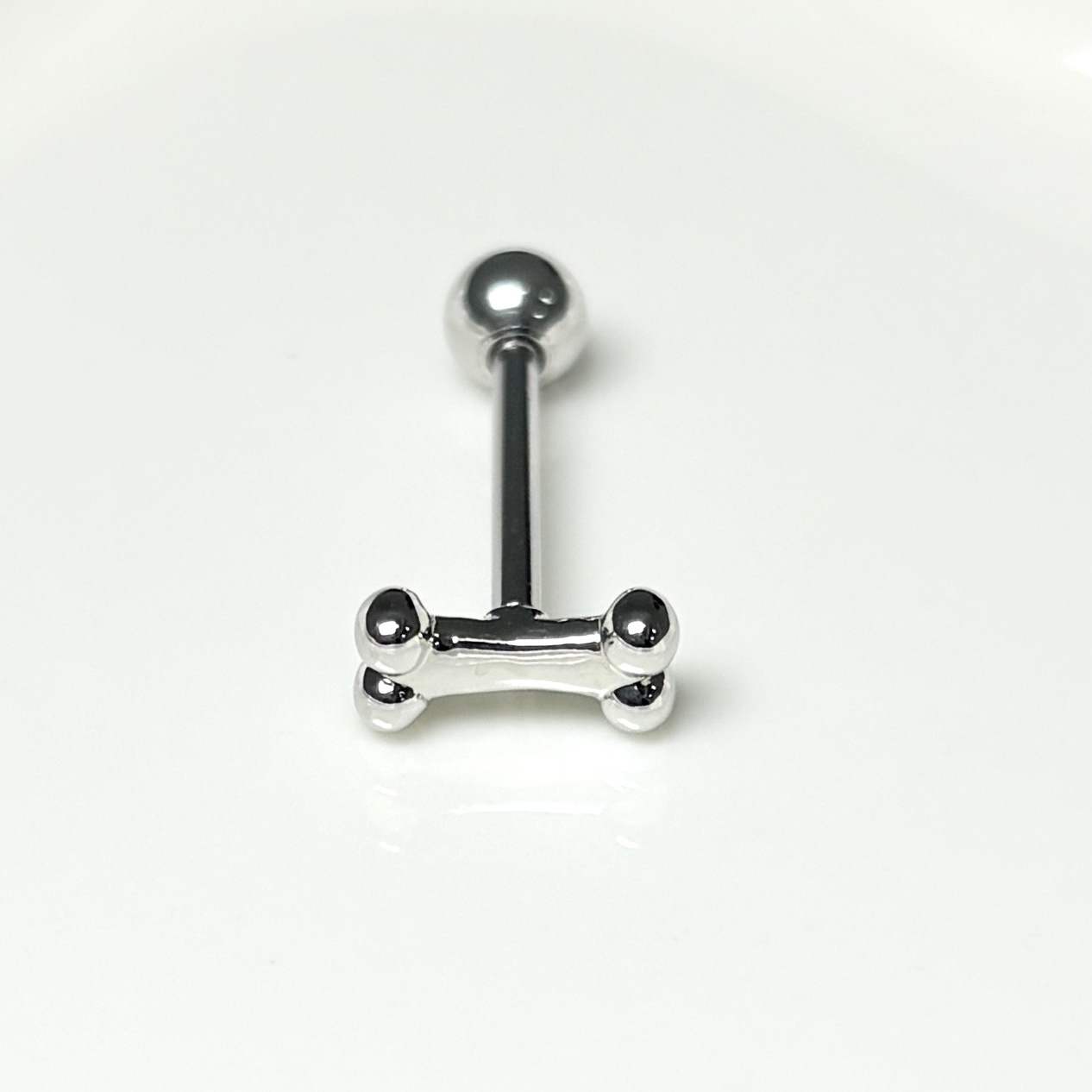 3D Puppy Bone Tongue Barbell 316L Surgical Steel External Thread Tongue Piercing Jewelry Punk Sexy - Image 3