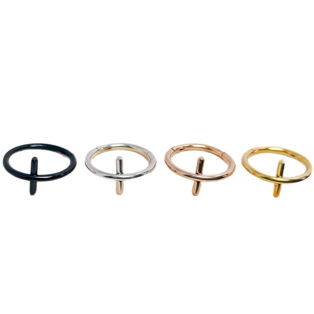 F136 Titanium Alloy Cross Seamless Nose Ring Closed Ring Implant Grade Tragus Cartilage Hoop - Image 5