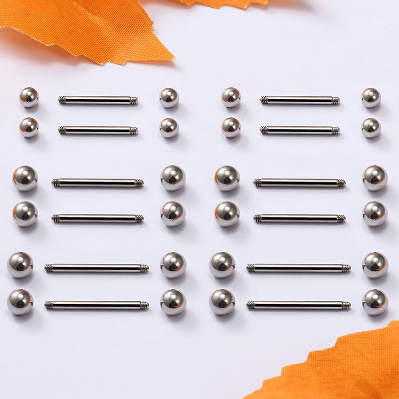 G23 Titanium External Thread Straight Rod Tongue Bar Lip Labret Stud - F136 Alloy Ear Cartilage Nose Body Piercing Jewelry - Image 4