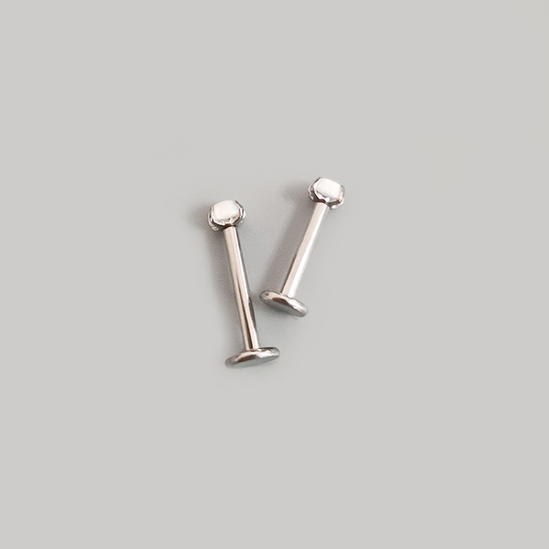 G23 Titanium Opal Ear Stud Internally Threaded 16G F136 Titanium Alloy Piercing Jewelry for Ear Lip - Image 4