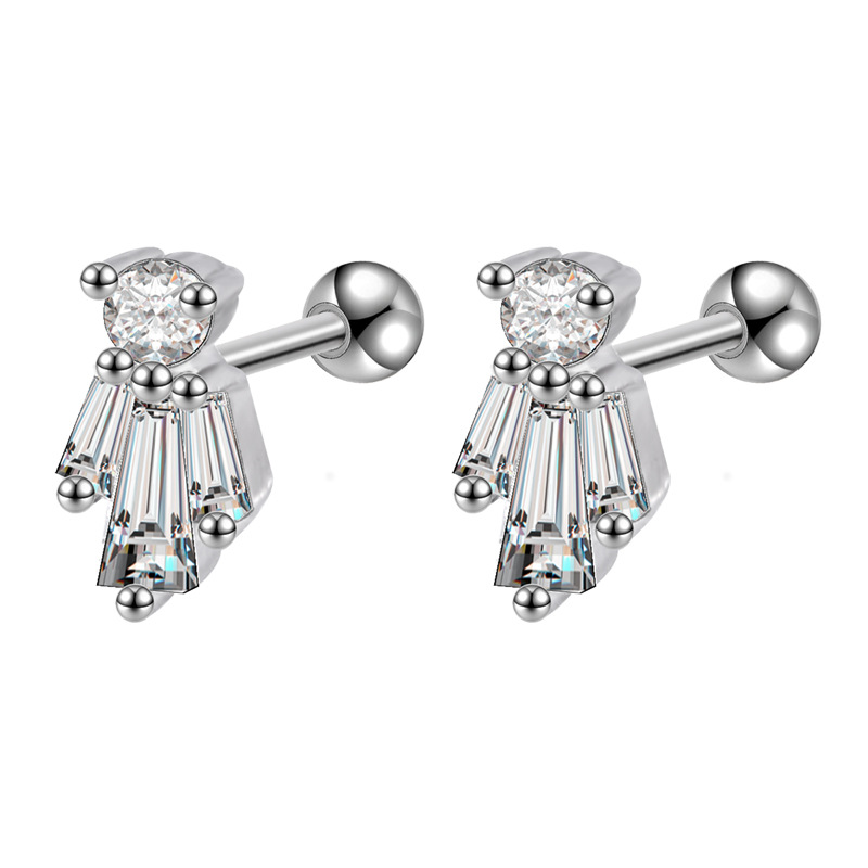 2022 New High-Grade Ear Bone Stud Micro-Set Earrings Ins Internet Celebrity Versatile Exquisite Earrings Wholesale - Image 5