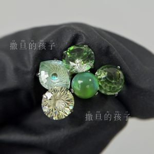 F136 Titanium Alloy Tongue Piercing - Son of the Forest Green Oasis Gradient Internal Thread Tongue Jewelry