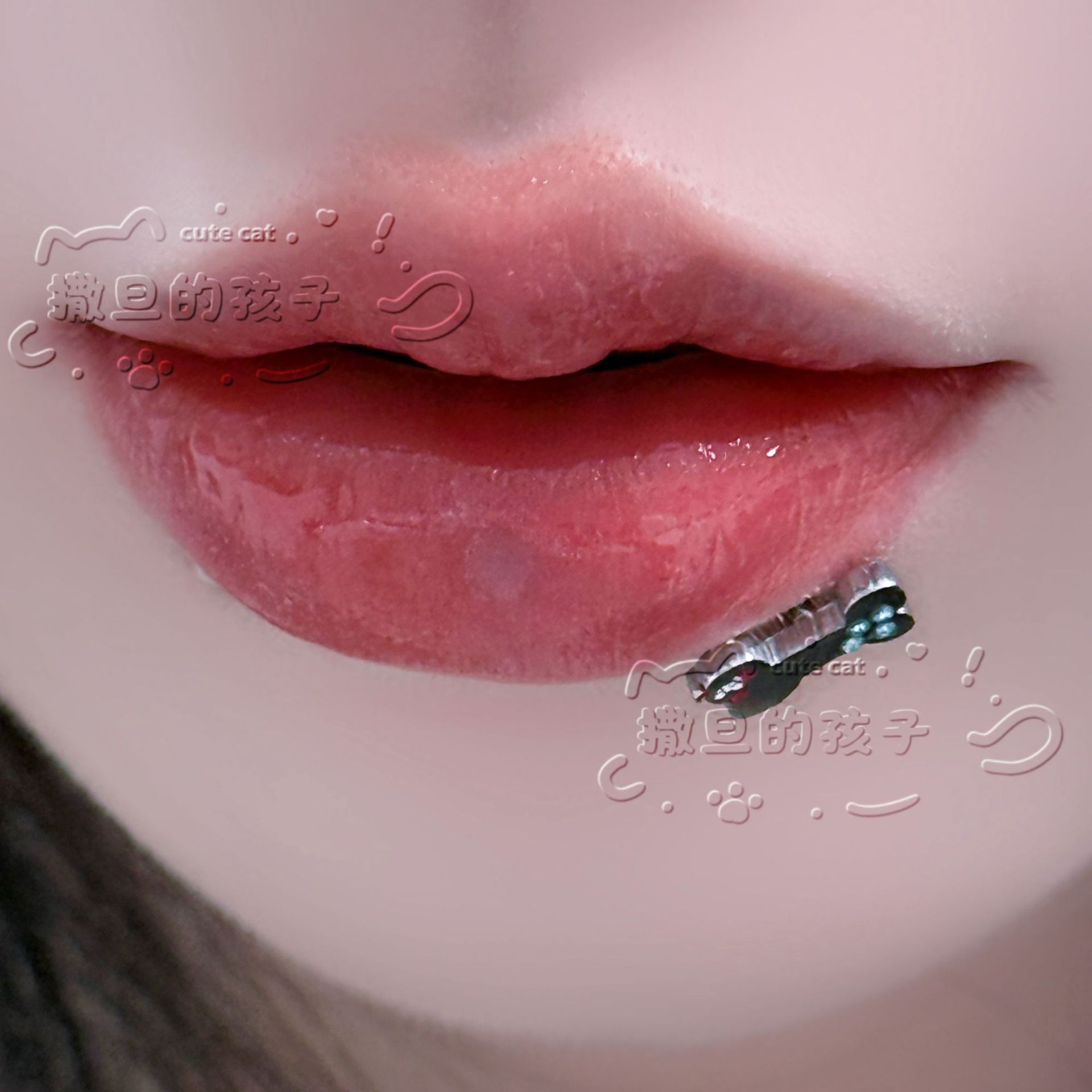 Satan's Child Puppy Lip Nail Titanium Steel Internally Threaded Sweet Cool Sexy Lip Ring Piercing Jewelry - Image 2