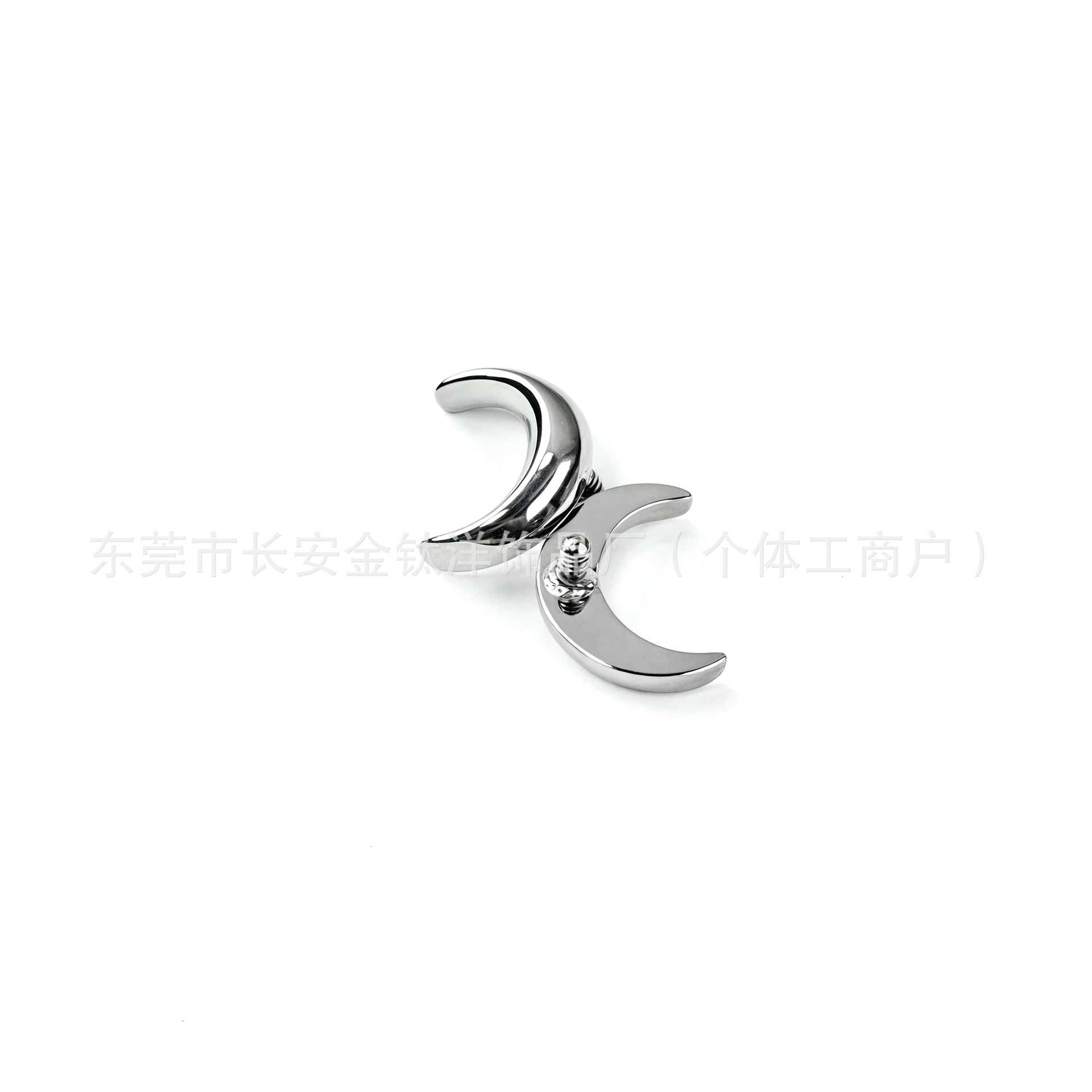 F136 Titanium Smooth Moon Ear Bone Piercing Jewelry - Nose Nail, Ear Nail, G23 Titanium Alloy Body Jewelry - Image 5