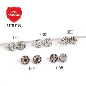G23 Titanium Ear Cartilage Stud Circular Labret Ear Bone Nail 0.9x5mm Polished Body Piercing Jewelry