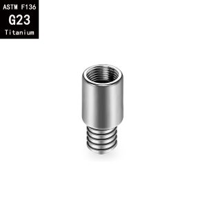 G23 Titanium 2mm Extension Rod for F136 Titanium Internally Threaded Lip, Ear, Navel Piercing Accessories