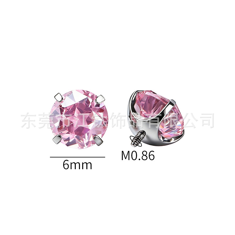 G23 Titanium Alloy Ear Bone Stud Five-Pointed Star Zircon Ear Piercing Jewelry Ear Stud Lip Stud - Image 2