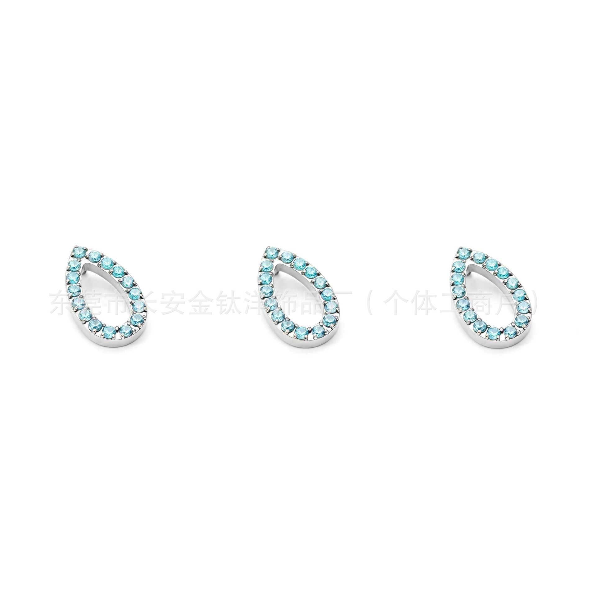 F136 Titanium Internal Thread Hollow Full Diamond Zircon Lip Stud - 14mm Blue Lip Piercing Jewelry - Image 3