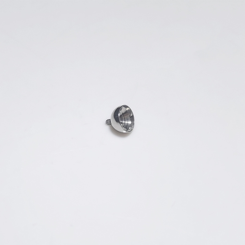F136 Hollow Cup 18G Internal Thread Lip Stud G23 Titanium Alloy Piercing Jewelry - Image 5