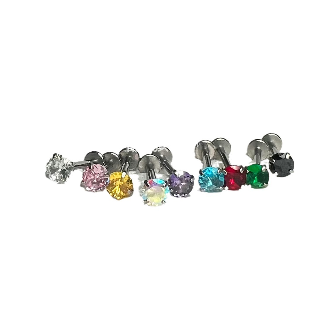 Satan's Child Rich Daughter Lip Nail Diamond Flash Internal Thread Flash Diamond Lip Nail Ear Bone Nail Hot Girl - Image 5