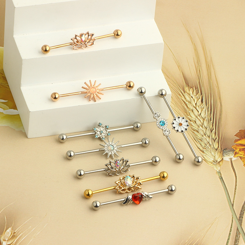 316L Surgical Steel Industrial Earring Ear Piercing Jewelry Cartilage Stud Helix Tragus Conch Daith Rook Barbell - Image 2