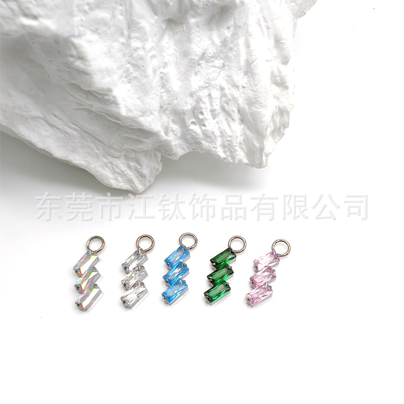 G23 Titanium Ear Cartilage Stud Earring Square CZ Gem Geometric Piercing Jewelry - Image 4