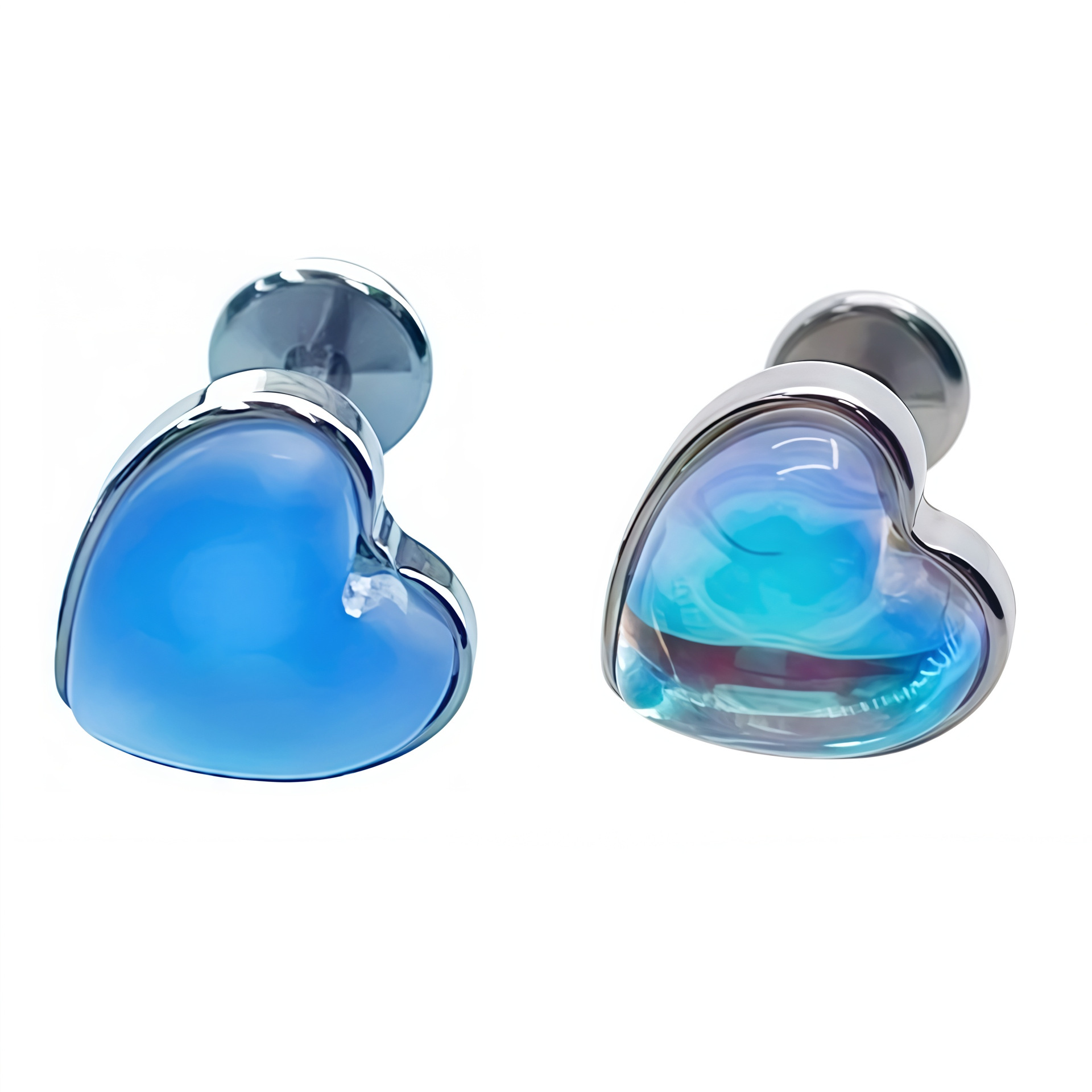 Heart-Shaped Titanium Alloy Moonstone Tongue Lip Piercing Jewelry with High-End Feel - Image 2