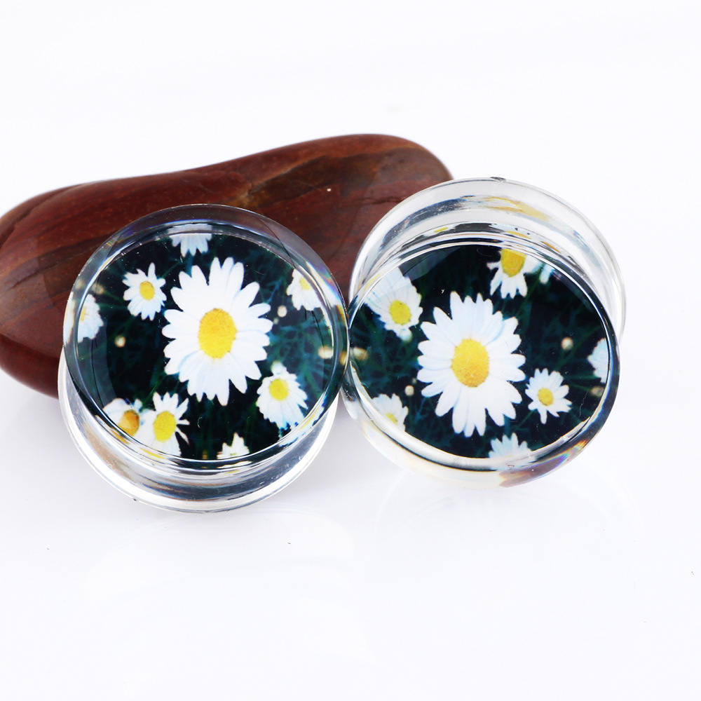 Acrylic Crown Ear Plug 16mm Black Simple Ear Taper Body Jewelry for Ear Lobe - Image 3