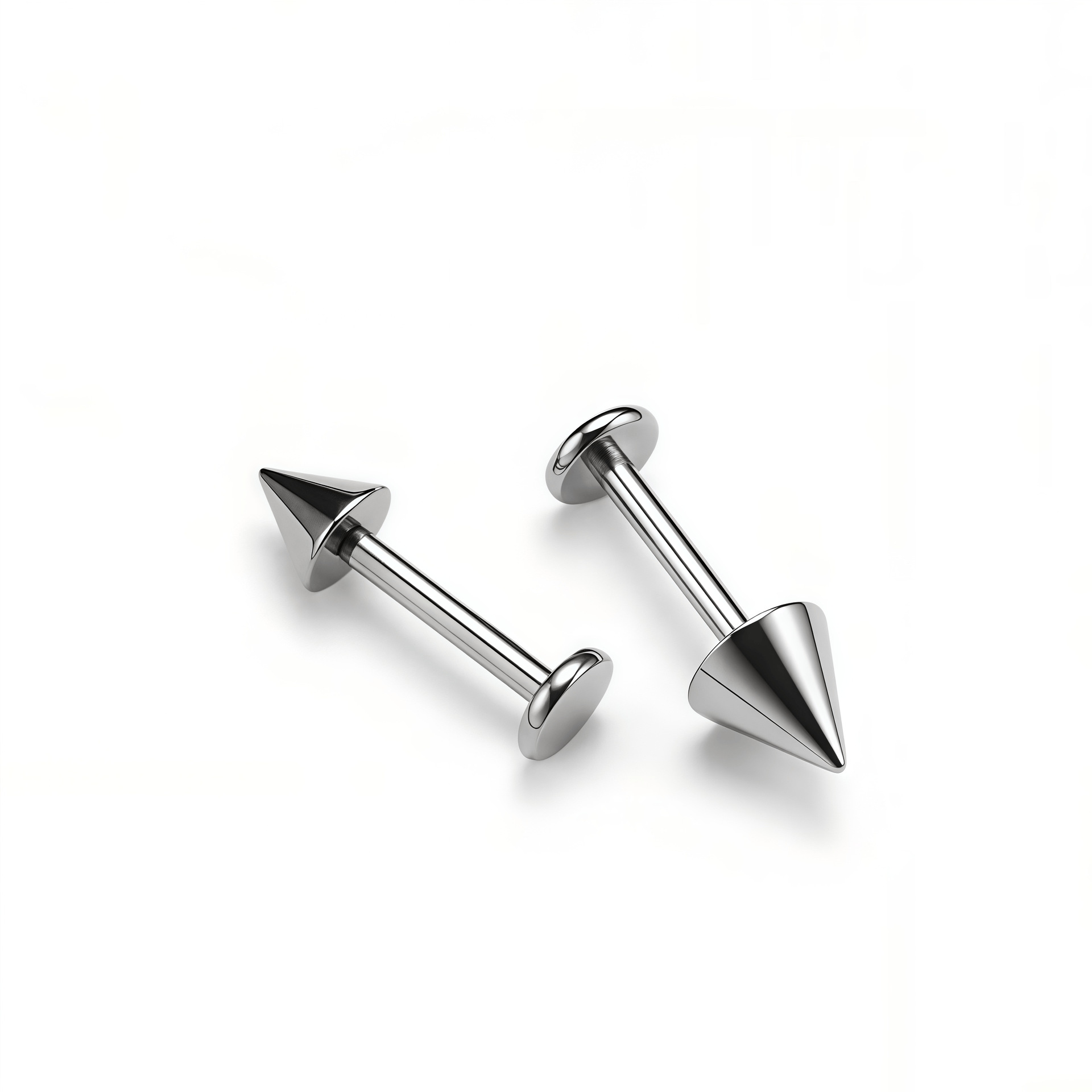 F136 Titanium Plug-In Pointed Cone Earrings Flats Rod Pins Devil Nails Lip Nails Eyebrow Nails G23 Titanium Piercing Jewelry - Image 5