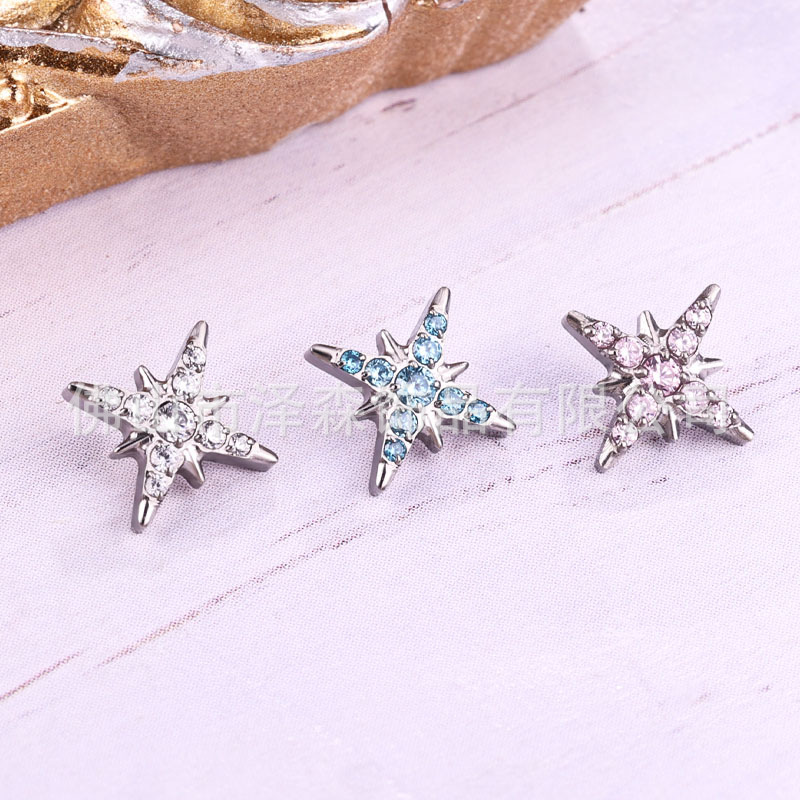 ASTM F136 Titanium Alloy Eight-Pointed Star Ear Stud Replacement Parts G23 Star Lip Stud Eyebrow Stud Tongue Stud Piercing Jewelry - Image 3