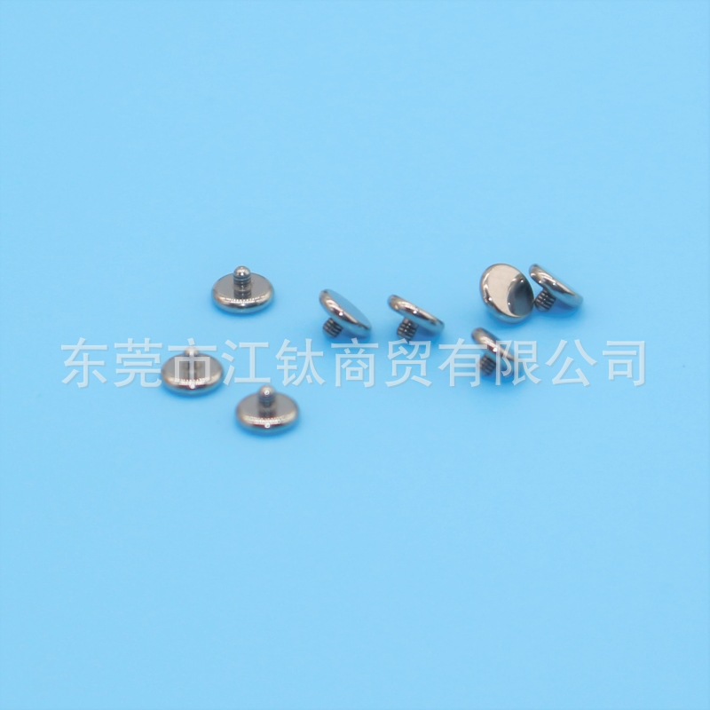 G23 Titanium 4mm Flat Curved Lip Nail Base Nail Lip Decoration Titanium Alloy Piercing Jewelry - Image 2