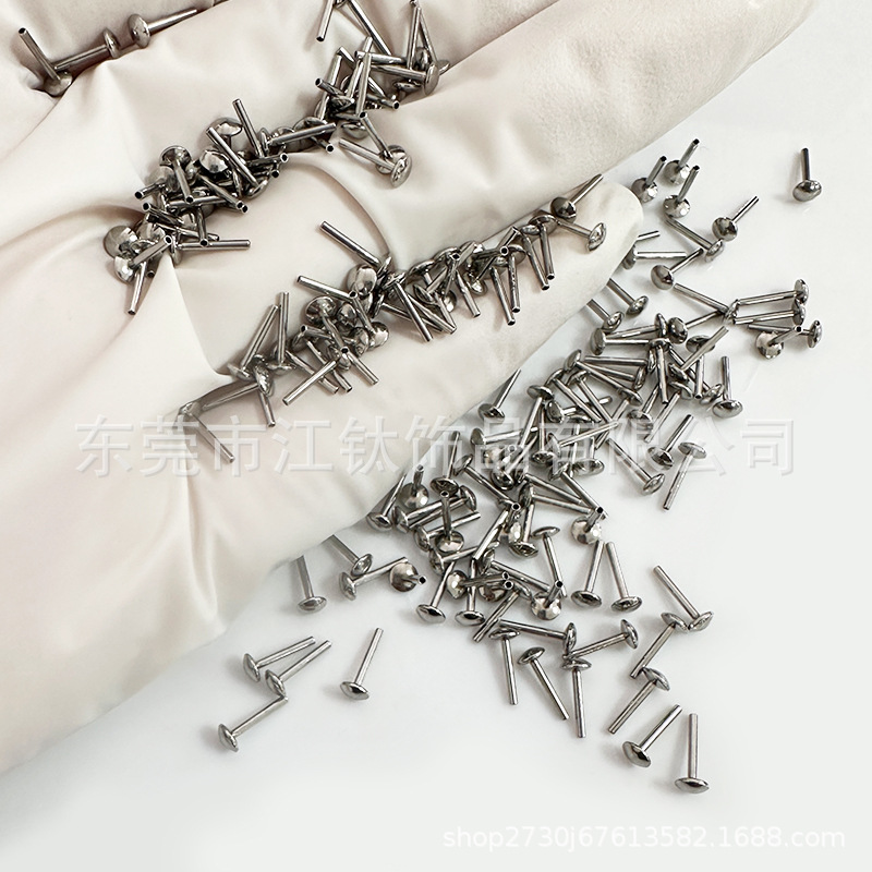 F136 Titanium Curved Bottom Pin Lip Nail Rod G23 Titanium Alloy Body Piercing Jewelry - Image 4