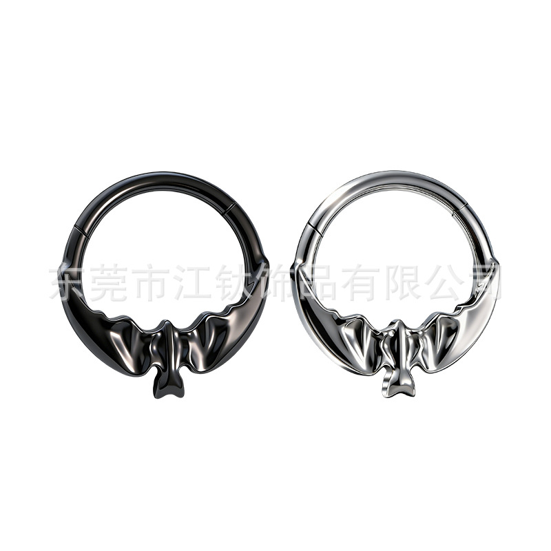 G23 Titanium Nose Stud Butterfly Wing Halloween Body Piercing Nose Ring - Image 5