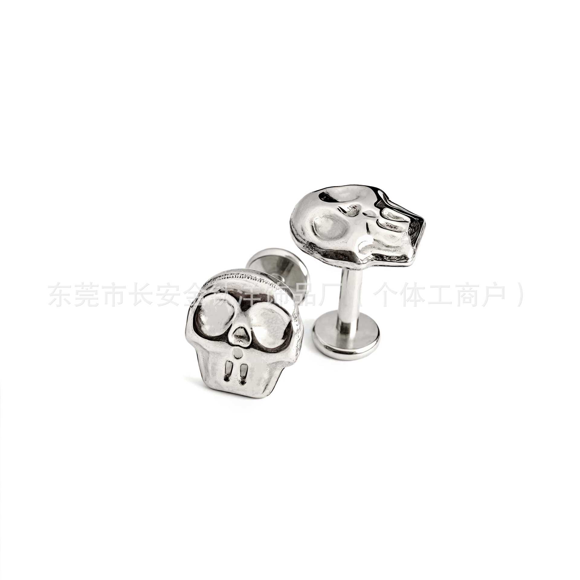 F136 Titanium Halloween Skull Earrings Lip Nails Cochlear Nails G23 Titanium Alloy Body Piercing Jewelry Ear Bone Nails - Image 2
