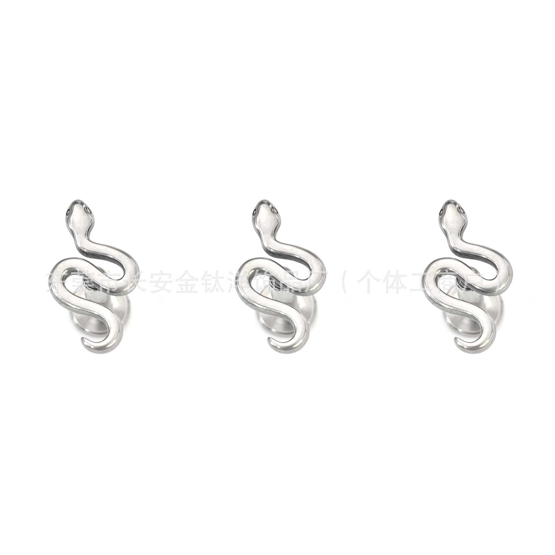 F136 Titanium 1.6mm Snake Tongue Barbell - G23 Titanium Alloy Body Piercing Jewelry for Tongue, Clavicle, Bone - Image 3
