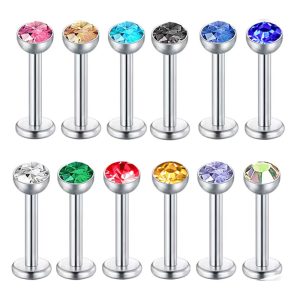 Stainless Steel Inner Teeth 3mm Lip Nail Labret Stud Screw Ear Bone Jewelry Accessories Diy New Earrings