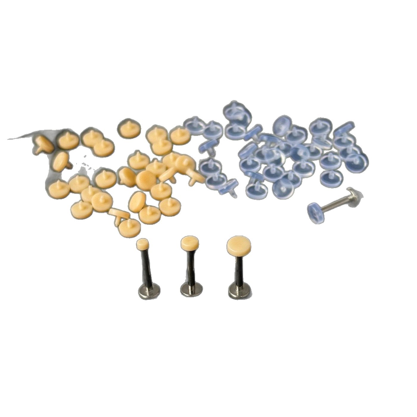 F136 Titanium Alloy Invisible Lip Piercing, Internal Thread Flat Back Labret Stud 0.9 Thread - Image 5
