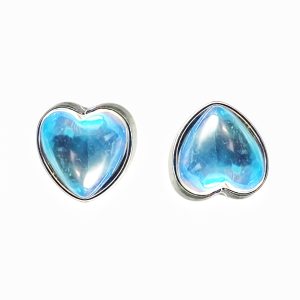 Heart-Shaped Titanium Alloy Moonstone Tongue Lip Piercing Jewelry with High-End Feel