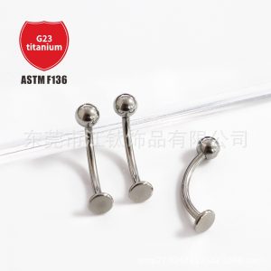 Titanium Navel Ring Ball Plane Belly Button Piercing Jewelry G23 Alloy Suspension Navel Ring Hot Sale