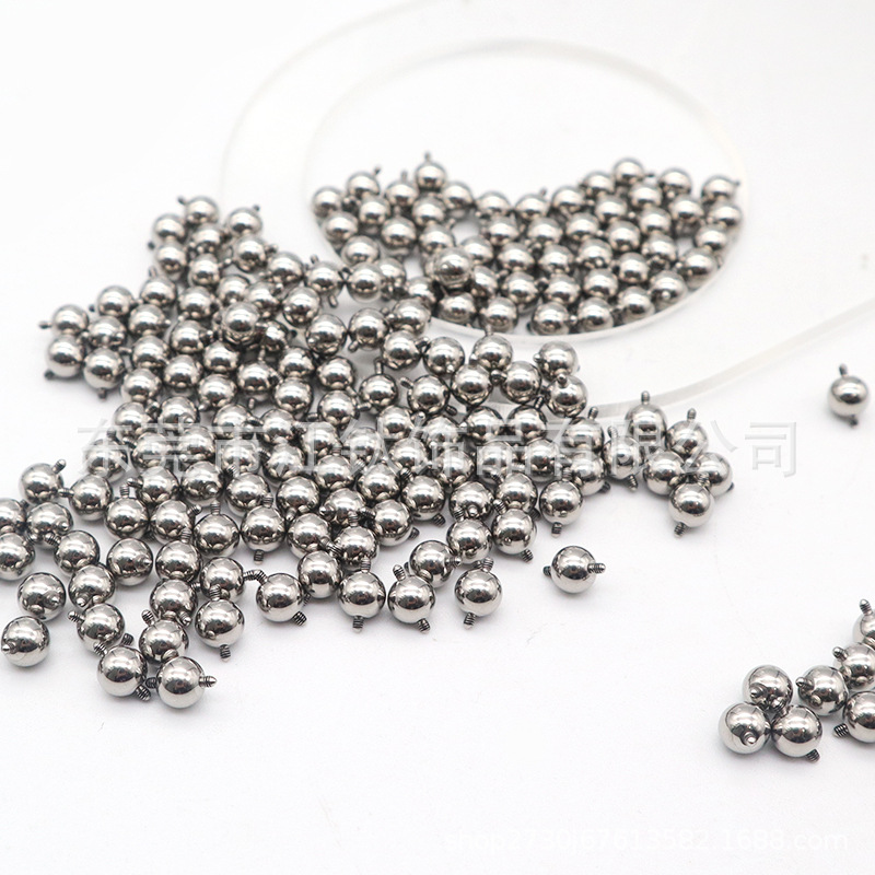 F136 Titanium Adapter Ball Two-Way Three-Way Deconstruction Ear Bridge Connector G23 Titanium Alloy Body Piercing Jewelry - Image 3