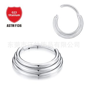 G23 Titanium Alloy Horn Multi-Ring Nose Ring Closed Ring Open Ring Earrings Nose Nails Ear Buckle Piercing Jewelry