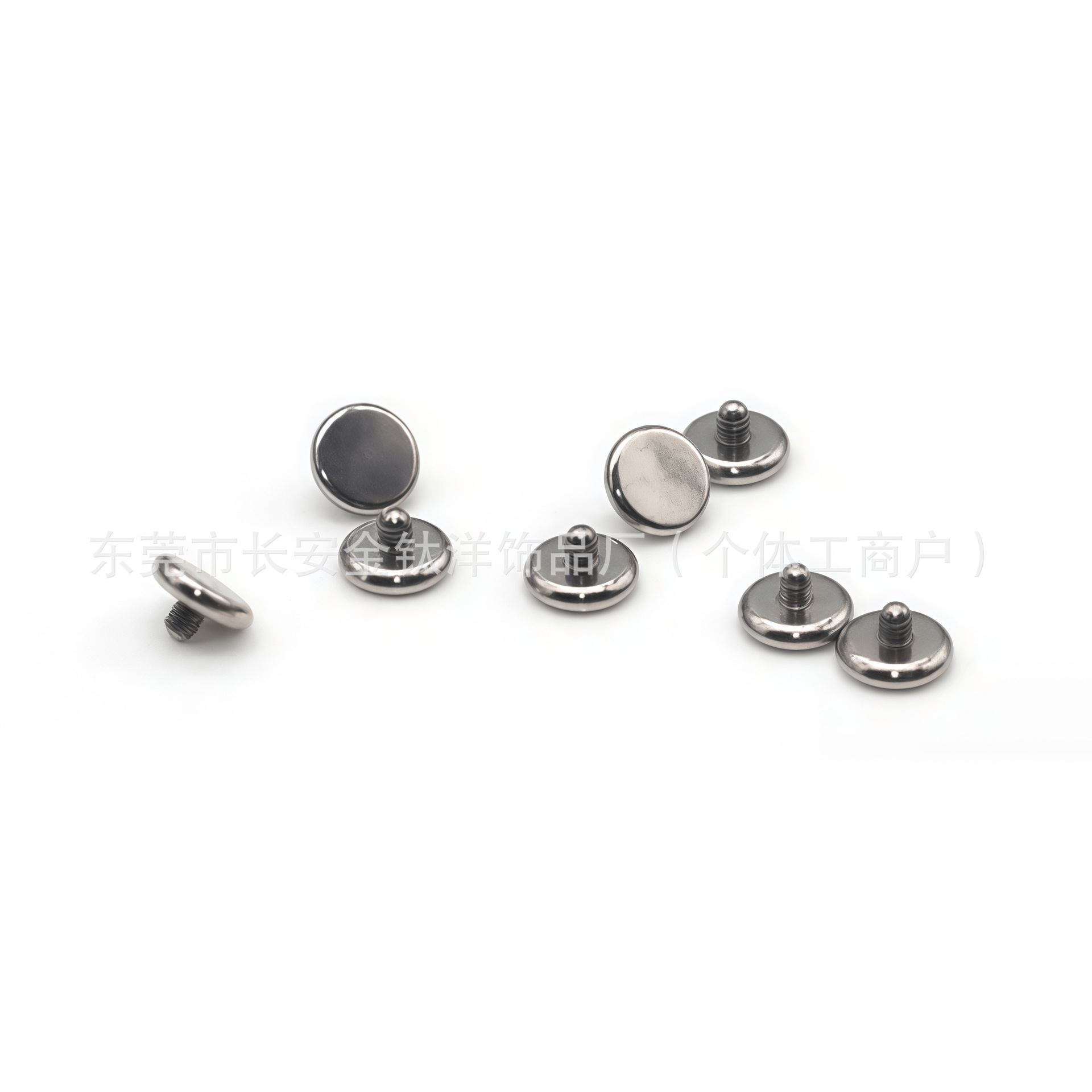 F136 Titanium Flat-Bottom Curved Base Nail Tongue Lip Piercing Jewelry G23 Titanium Alloy - Image 4