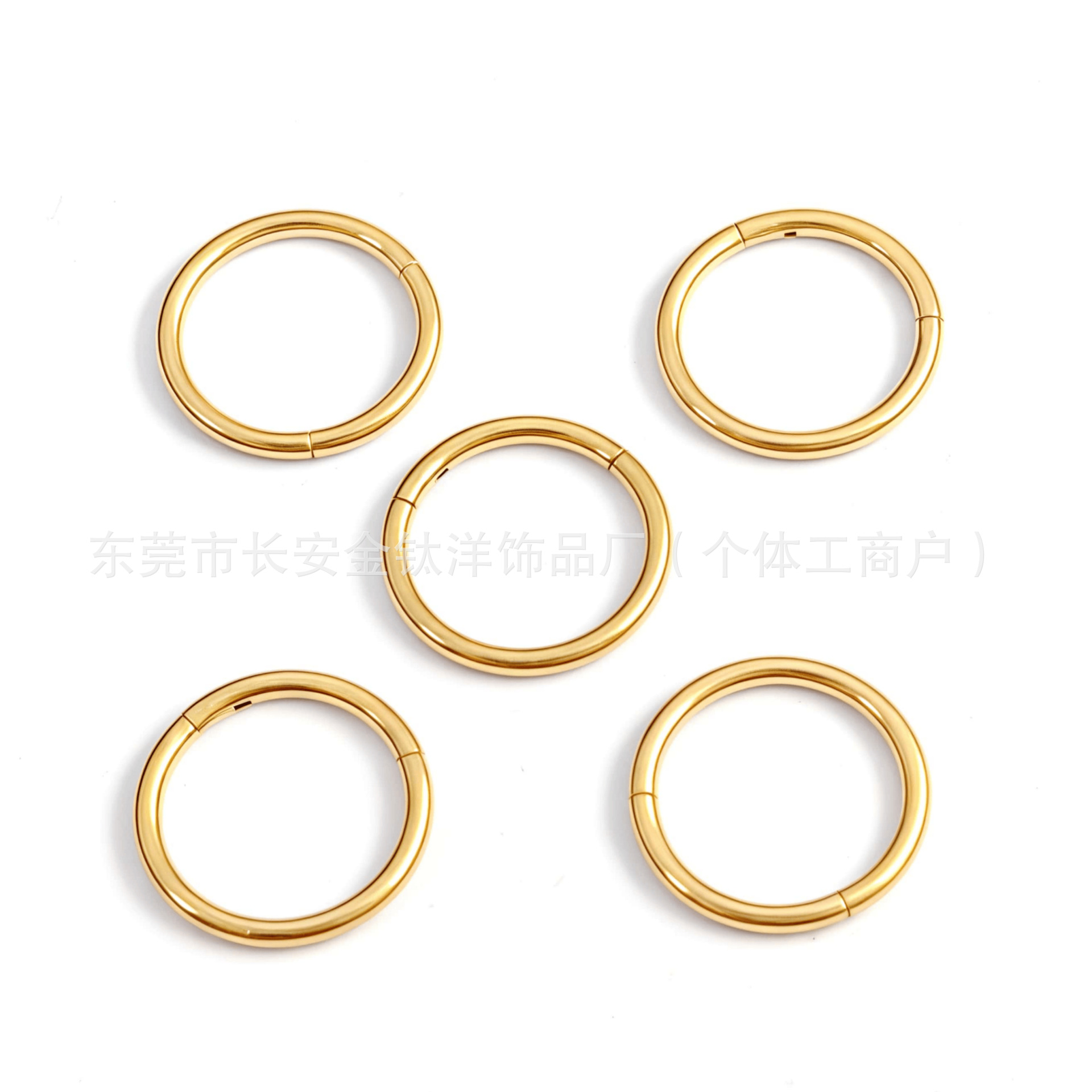 F136 Titanium 18K Gold-Plated Seamless Nose Ring Closed Hoop for Cartilage Lip Ear Piercing Jewelry - Image 5