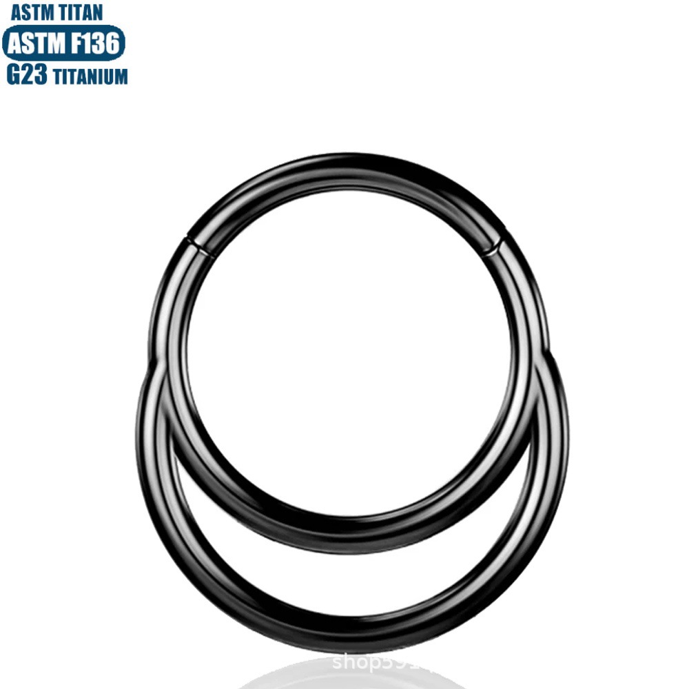 F136 Titanium Alloy Nose Ring Moon Hinge Seamless Open Ring Septum Ear Cartilage Piercing Jewelry Wholesale - Image 2