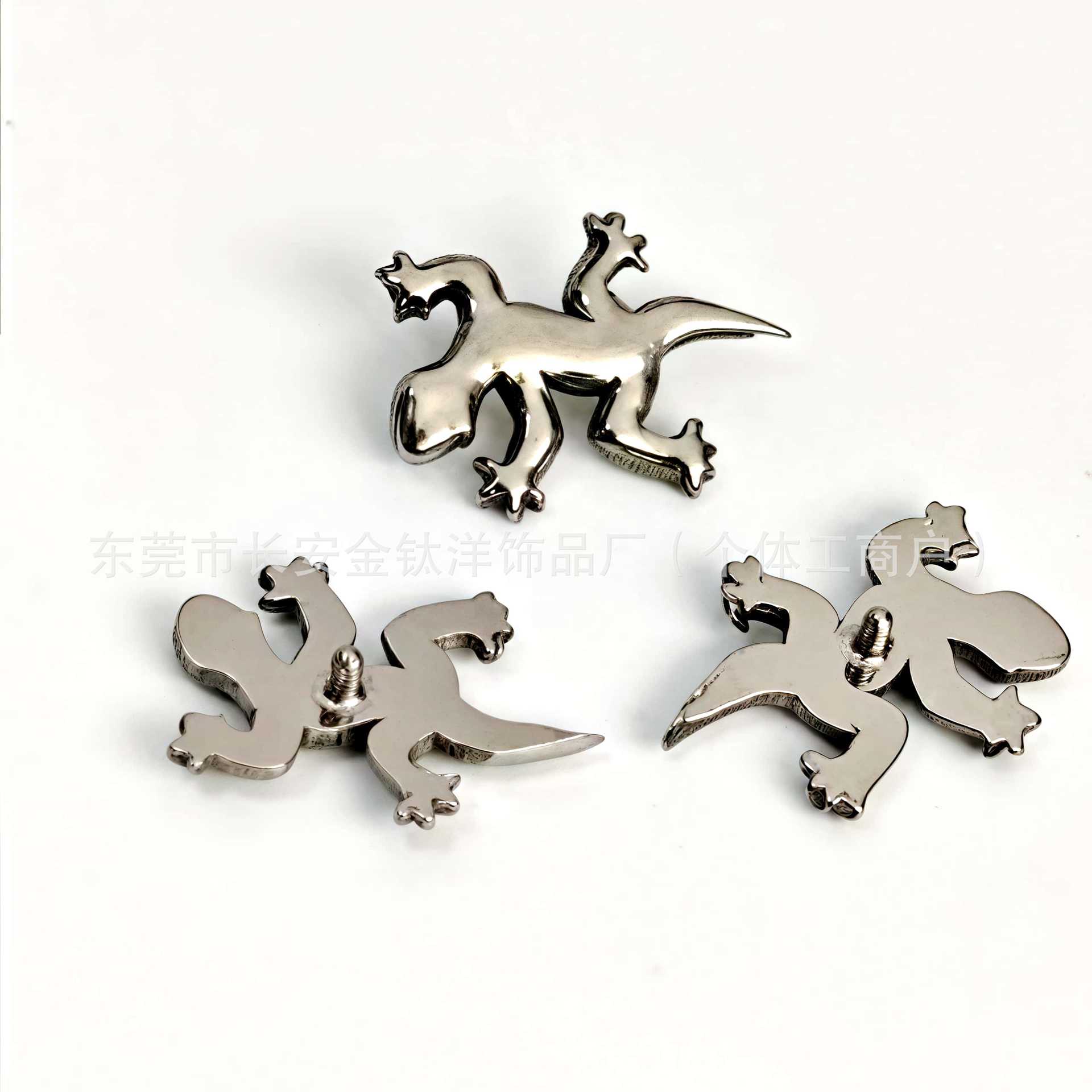 F136 Titanium Gecko Funny Animal Earrings Nose Nail Ear Bone Nail Lip Nail G23 Titanium Alloy Human Puncture Jewelry - Image 2