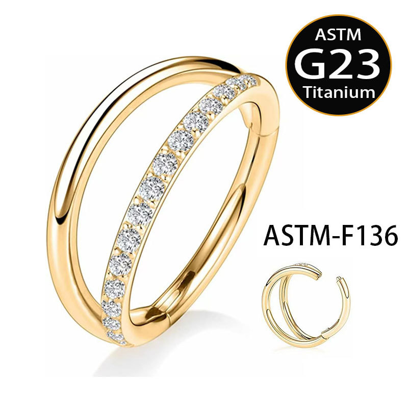 Customized F136 Titanium Seamless Nose Ring 16G Septum Hoop Earring Piercing Jewelry - Image 3