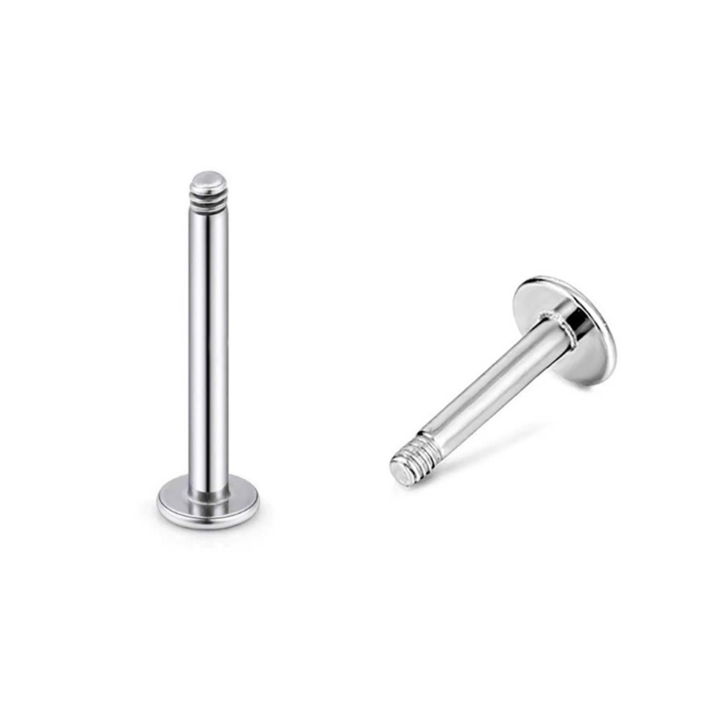 F136 Titanium Alloy Outer Tooth Earrings Flat Bottom Rod G23 Titanium Lip Nail Body Piercing Jewelry Ear Bone Nail Accessories - Image 4