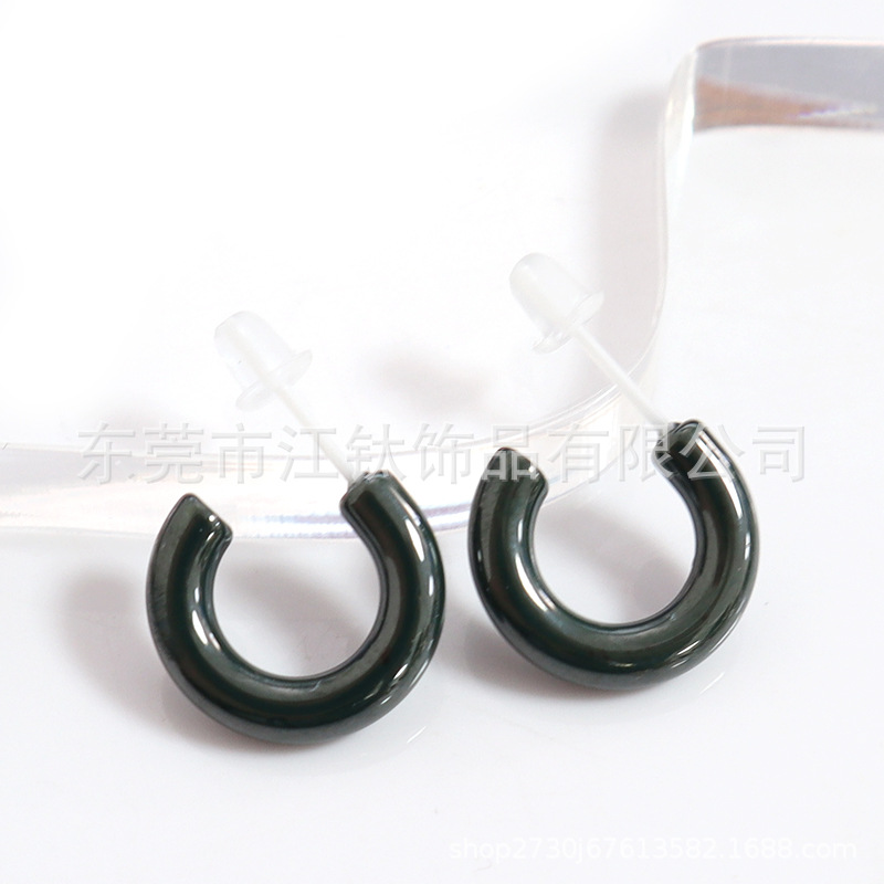 Bioporous Pure Ceramic C-Shaped Earrings Candy Color Body Piercing Ear Jewelry - Image 5