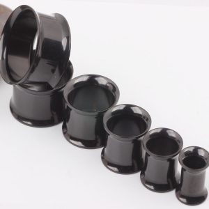 Titanium Steel Stainless Steel Electroplated Black Pulley Auricle Ear Expander Ear Plug 5-25mm