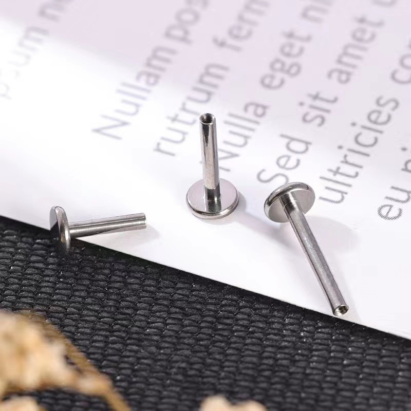 Stainless Steel Inner Thread Lip Labret Rod Titanium Steel Replacement Bar Universal Ear Bone Nail Tongue Nail Cross-Border Wholesale - Image 3
