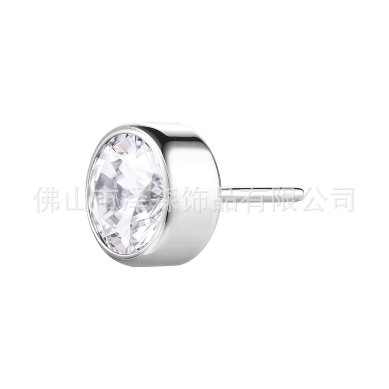 G23 Titanium Labret Stud Earring with 5A Zircon Gem, F136 Titanium Alloy Flat Back Lip Stud, Body Piercing Jewelry for Ear Cartilage Bone - Image 4