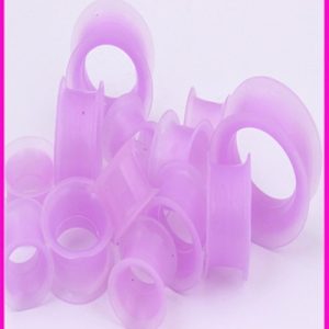 Silicone Ear Expander 4~25mm Purple Ear Stretching Plug Jewelry