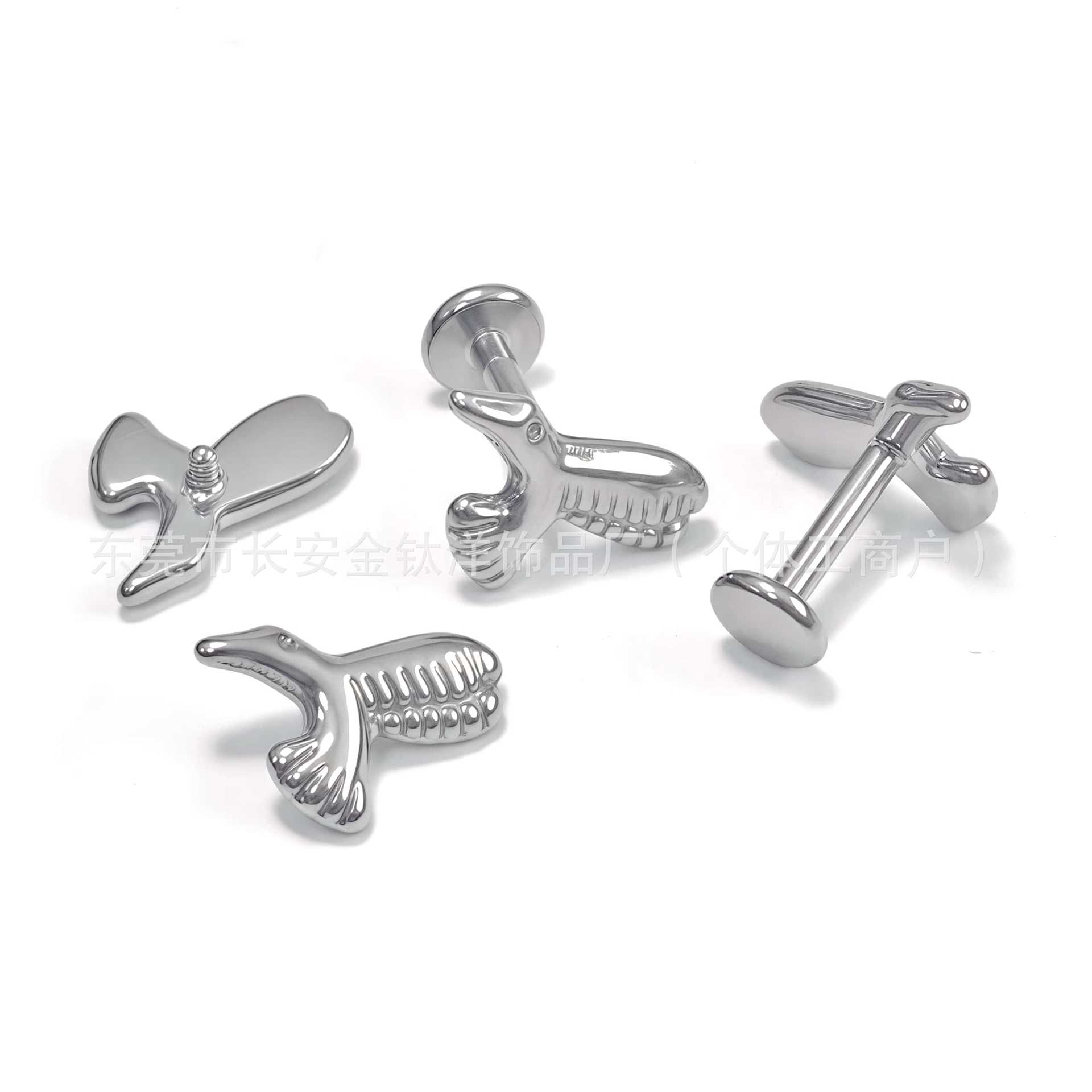 F136 Titanium Internal Thread Bird Earrings Nose Nails Ear Bone Nails Cochlear Nails G23 Titanium Alloy Body Piercing Jewelry - Image 4