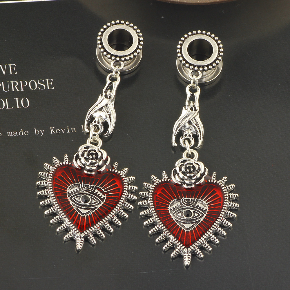 18mm Stainless Steel Ear Expander Single Earring with Gold Toad Motif - Fashion Jewelry - Image 3