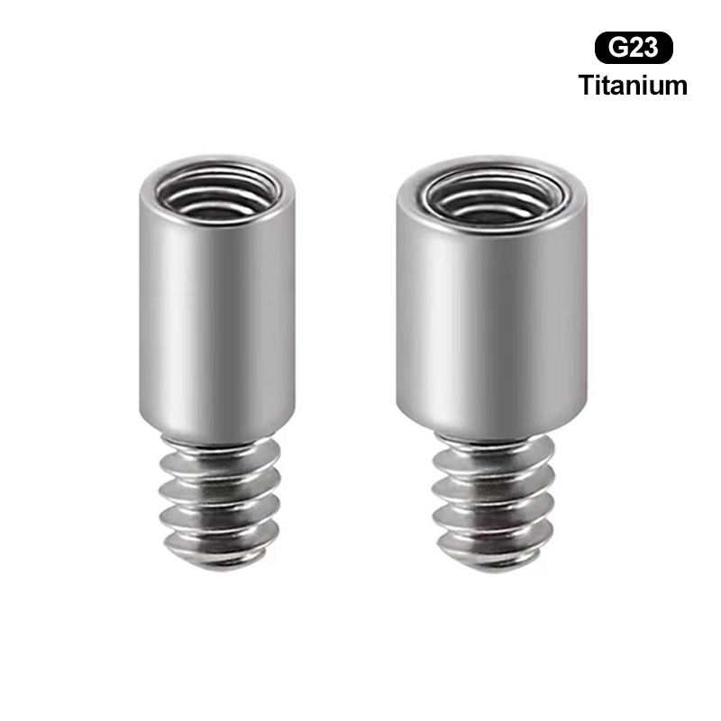 Zesen F136 Titanium Alloy 14G 16G Extension Rod 2mm Internal Thread Tongue Barbell Piercing Jewelry - Image 3
