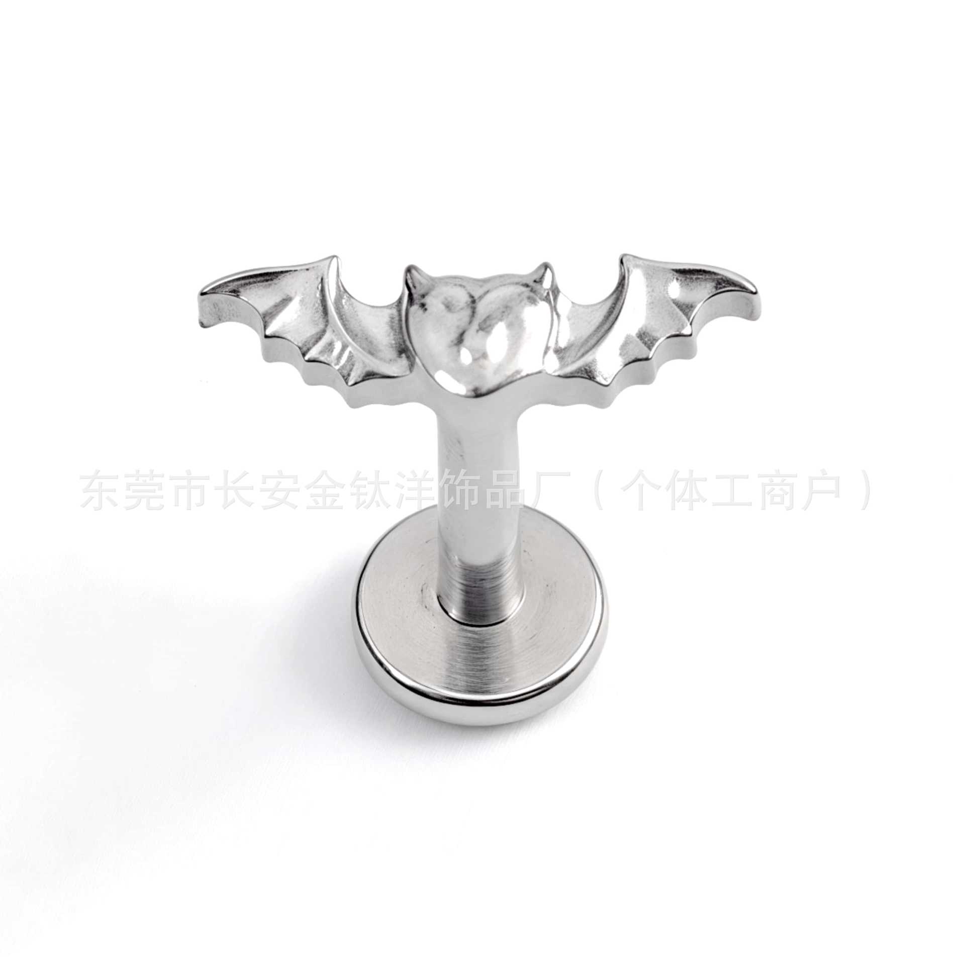 F136 Titanium Internal Thread Smooth Bat Earrings Lip Nails Nose Piercing Jewelry - Image 4