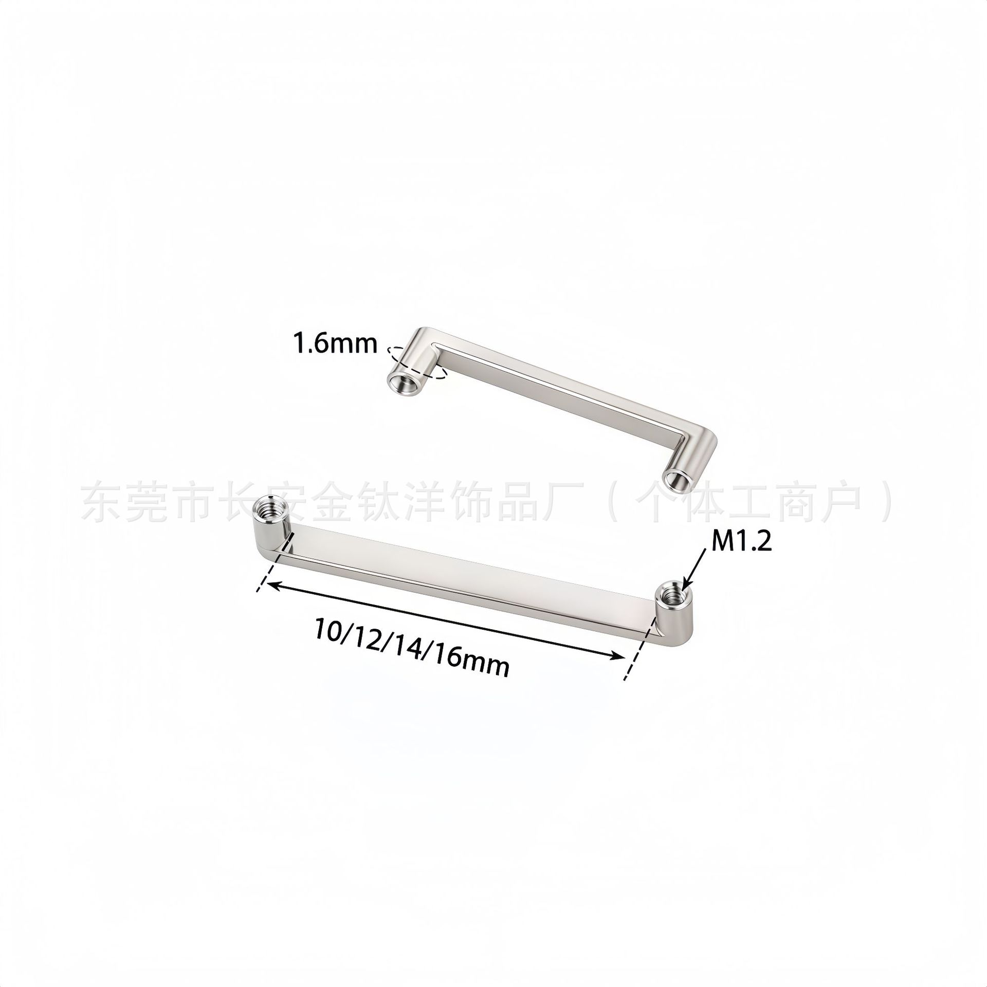 F136 Titanium Internally Threaded Double Head Locking Bone Nail Body Piercing Jewelry 1.6mm x 20mm - Image 4
