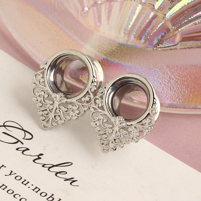 Retro Leaf Crown Stainless Steel Ear Expander Ear Gauges 16mm Rose Gold Ear Piercing Jewelry - Image 3