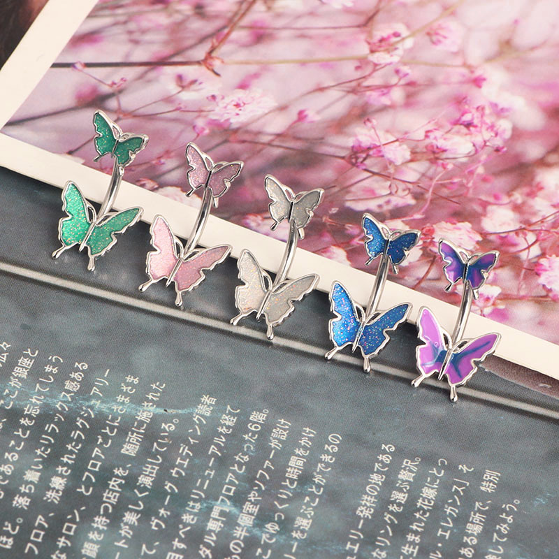 Stainless Steel Oil Drop Flower Butterfly Bee Navel Ring Flame Belly Button Piercing Jewelry - Image 2